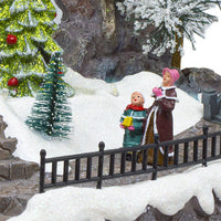 Villaggio Natalizio 32x17x19 cm con Fontana Luci Suoni e Movimento