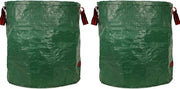 Sacchi di rifiuti riutilizzabili - Contenitore di rifiuti pieghevole - 2 pezzi - Nero-verde