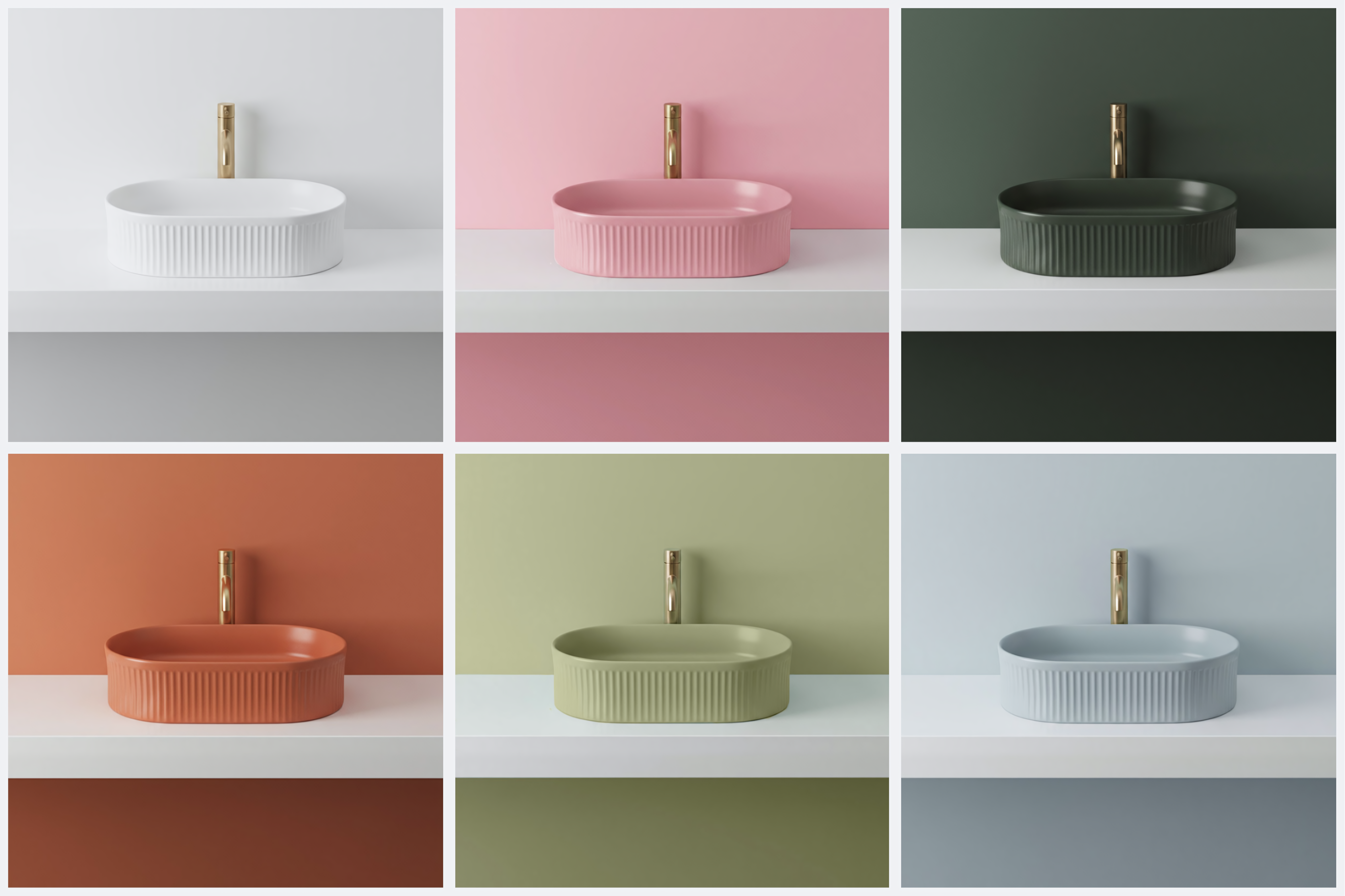 Lavabo Da Appoggio Rea Vanda Bubble Gum Matt