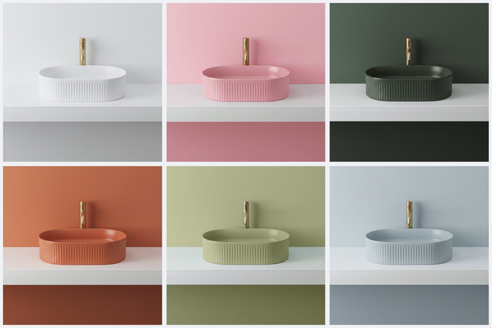 Lavabo Da Appoggio Rea Vanda Bubble Gum Matt