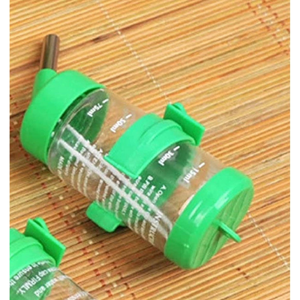 Trade Shop - Borraccia Criceti Piccoli Animali 80ml Acciaio Plastica Design Sfera Antigoccia -