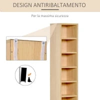 Scaffale Porta CD Set di 2 Pezzi con 6 ripiani 102 CD da Casa in Legno MDF 21 x 19.2 x 88.3cm Legno naturale