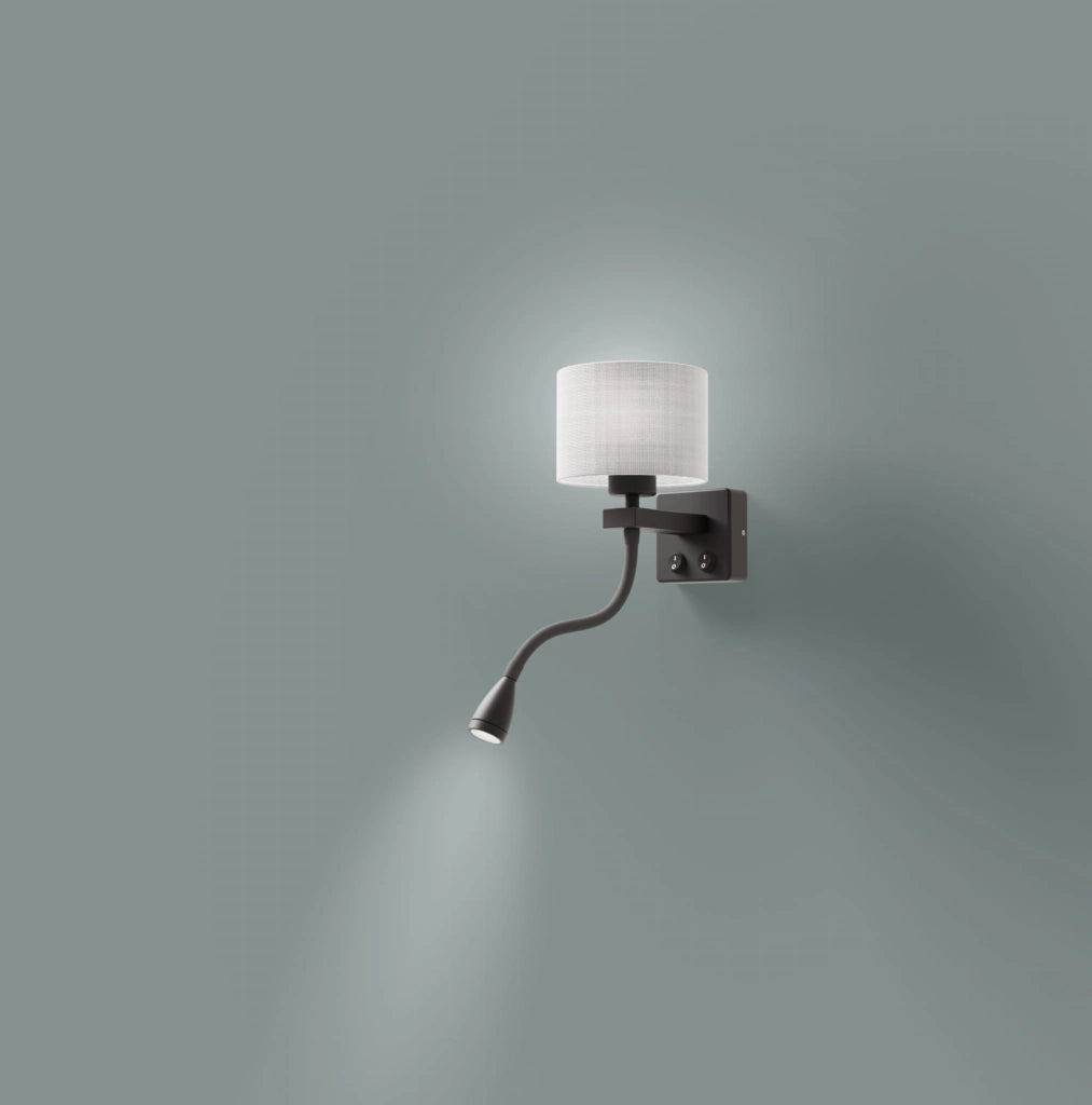 Applique Candellux Polo 21-75499 nero 2 luci LED lettura
