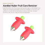 Strumento per l'estrazione dei semi di frutta portatile - Aardbei/Tomaat - Utensile da cucina - Facile da utilizzare - Leggero - Facile da pulire - Corer per frutta