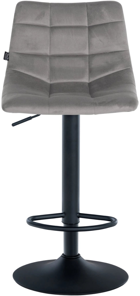 Sgabello Jerry Velvet grigio,nero