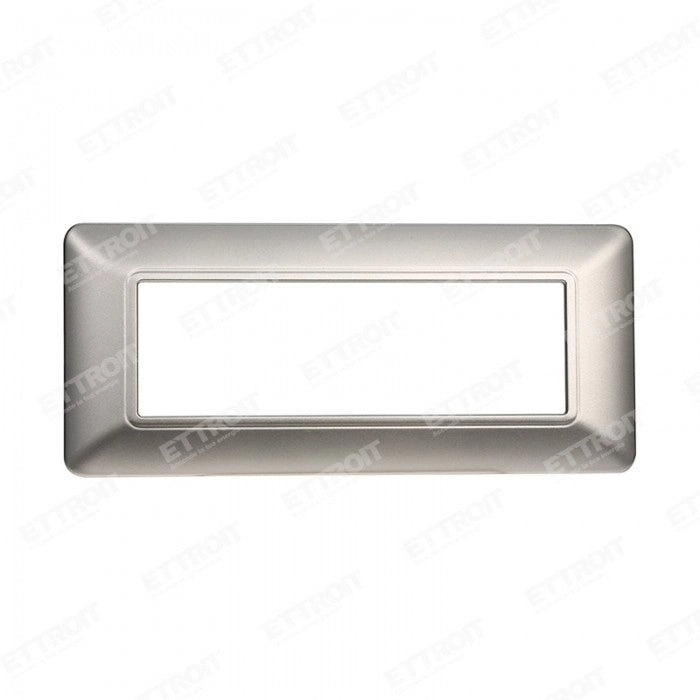 ETTROIT PLACCA PLASTICA 6P SILVER  compatibile matix bticino| MT83606 - ETTROIT