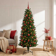 Albero di Natale Artificiale con Palline 150 cm 150 LED 3465924
