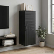 Mobiletto a muro Nero 33 x 34,5 x 90 cm Legno ingegnerizzato 898586