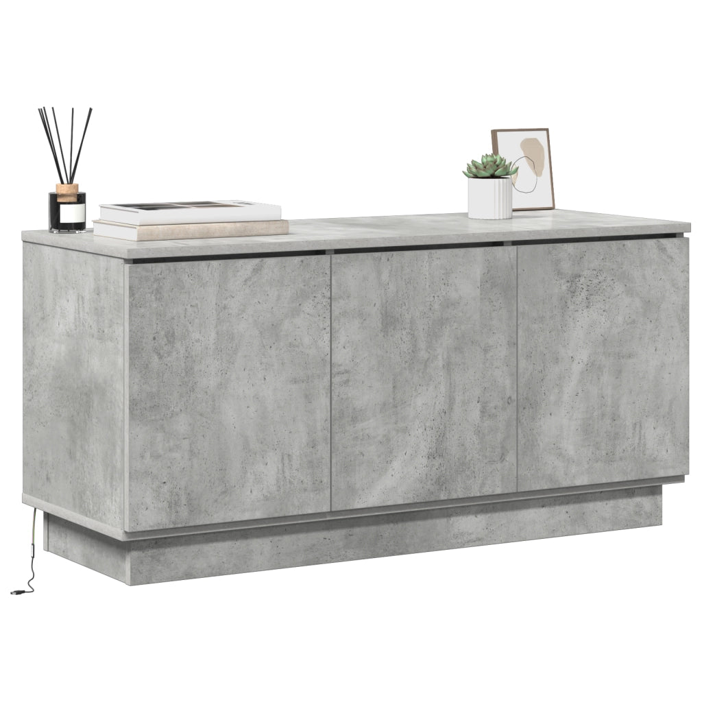 Mobile TV grigio in cemento 100x38x49 cm in legno ingegnerizzato