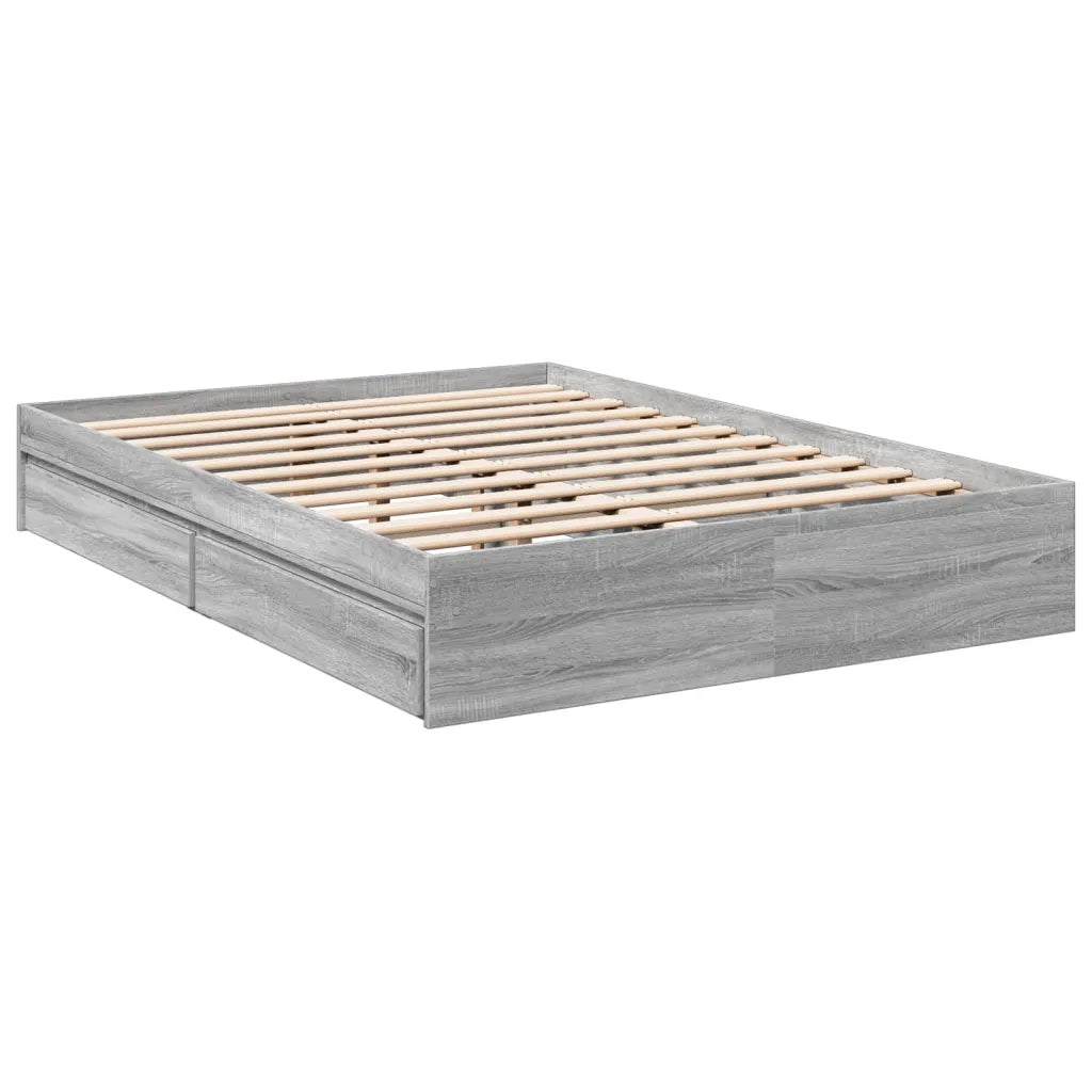 Giroletto Cassetti Grigio Sonoma 120x190 cm Legno Multistrato