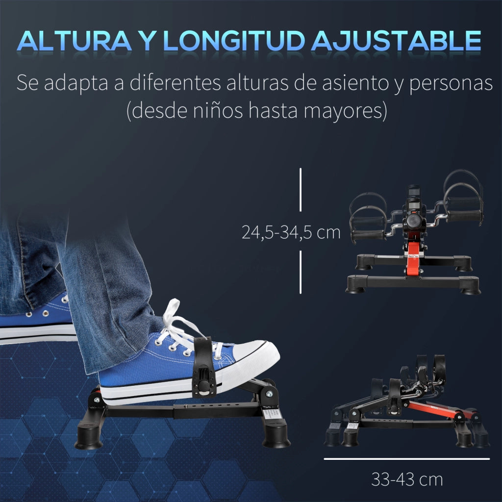 Bicicletta da esercizio a pedali ¨C zephmum ¨C 33-43x40x24,5-34,5 cm Nero