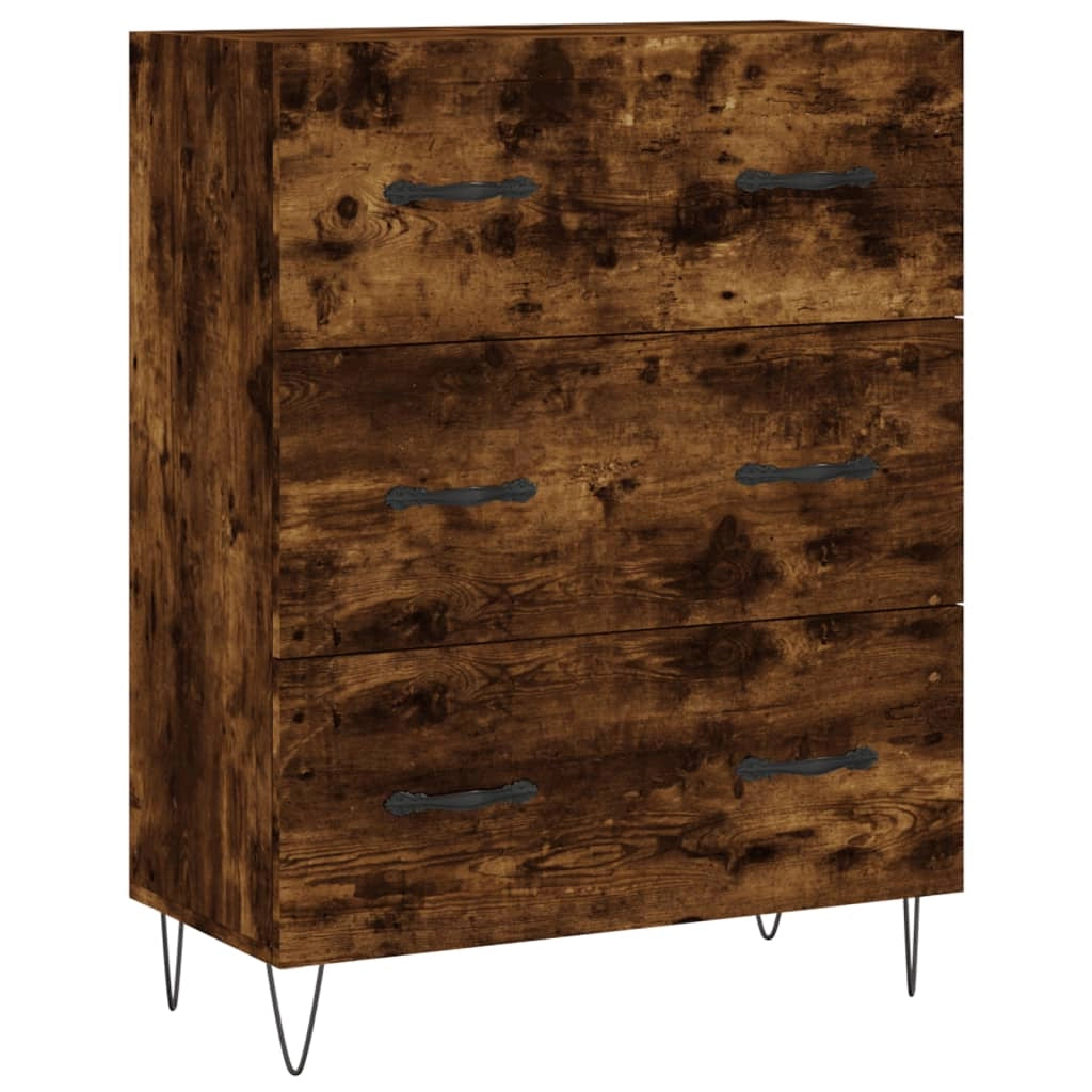 Buffet credenza cassettiera armadio mobile contenitore organizer cucina soggiorno salotto alto 69,5 x 34 x 180 cm legno ingegnerizzato marrone 02_0033544