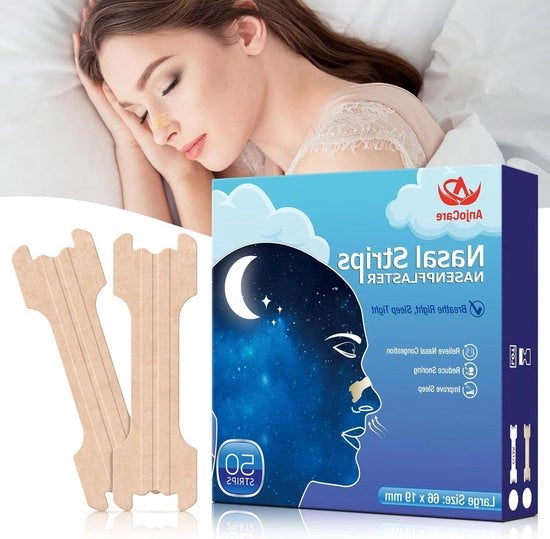 Strisce Antisnurk - 50 pezzi per Ridurre la Snurk e la Stenosi Nasale - Strisce Antisnurk - Aiutano a Respirare per una Migliore Notte di Sonno Strisce Antisnurk 2.0