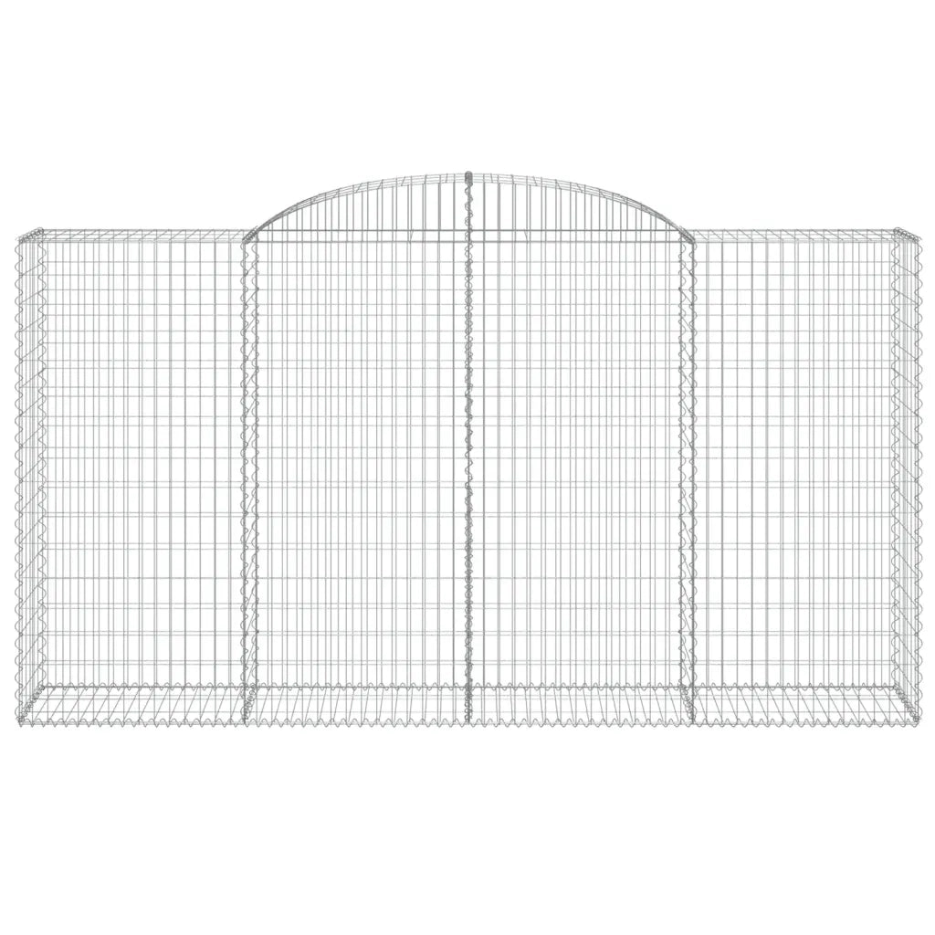 Cesti Gabbioni ad Arco 2 pz 300x50x160/180 cm Ferro Zincato 3146755