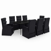 Set da pranzo da esterno nero da 9 pezzi con cuscini 02_0014175