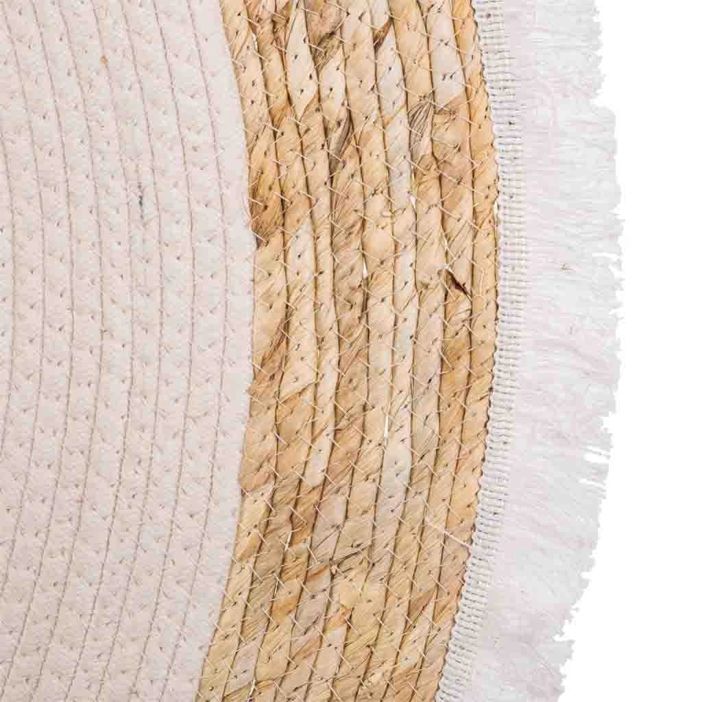 Tappeto marrone in fibra naturale intrecciato a mano d100x1h