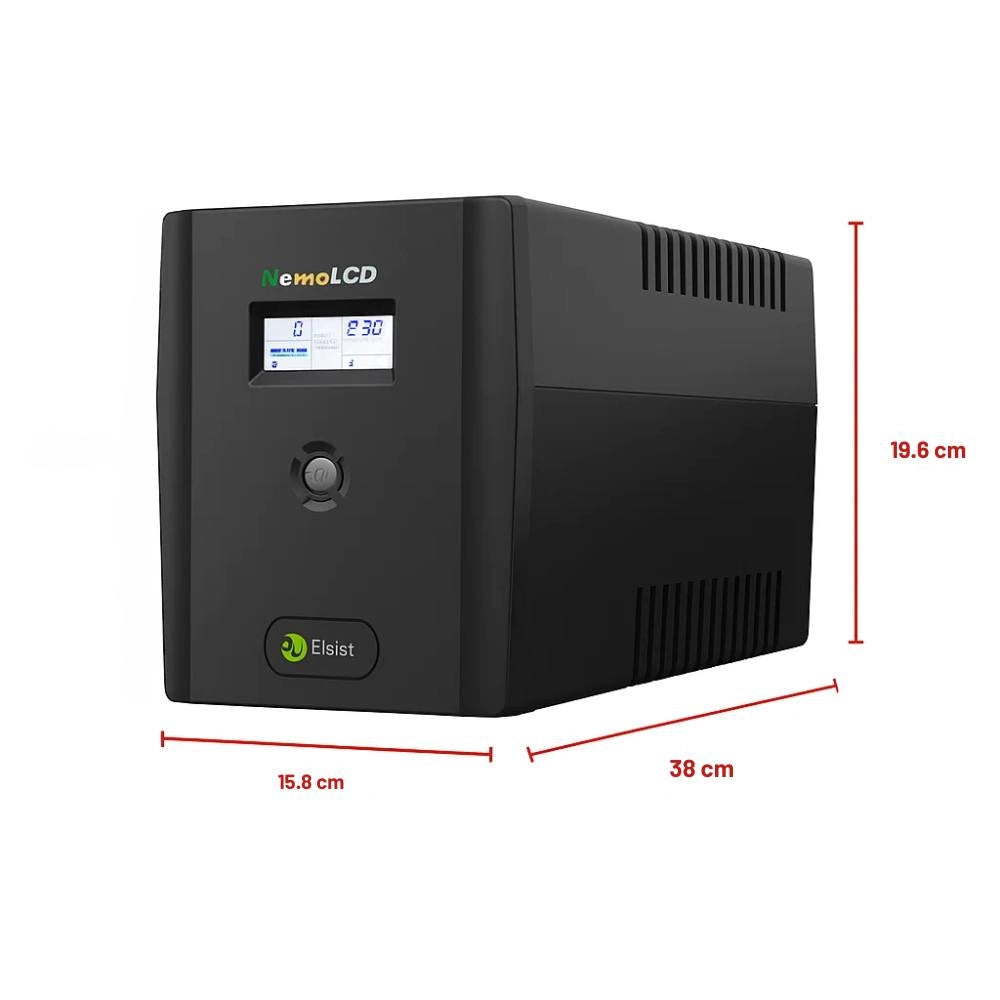 Gruppo di continuità line interactive nemolcd ups 200 2000va 900w con display led