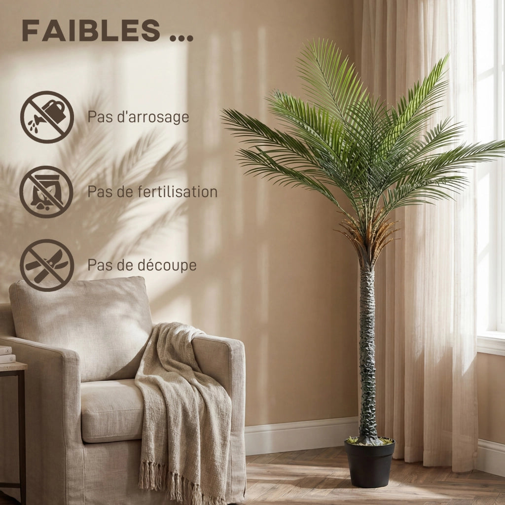 Pianta artificiale tropicale in vaso ¨C zephmum ¨C verde, 180 cm, 15 foglie