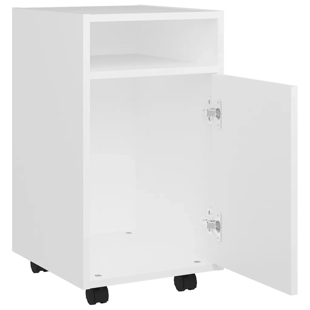 Credenza con Ruote-Buffet-Armadio da cucina Bianca 33x38x60 cm in Legno Multistrato