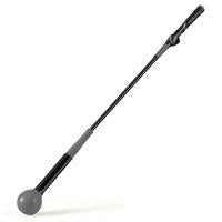 Set di 2 bastone da allenamento per riscaldamento con testa ponderata per impugnatura, Aiuto per allenamento del movimento del golf Grigio