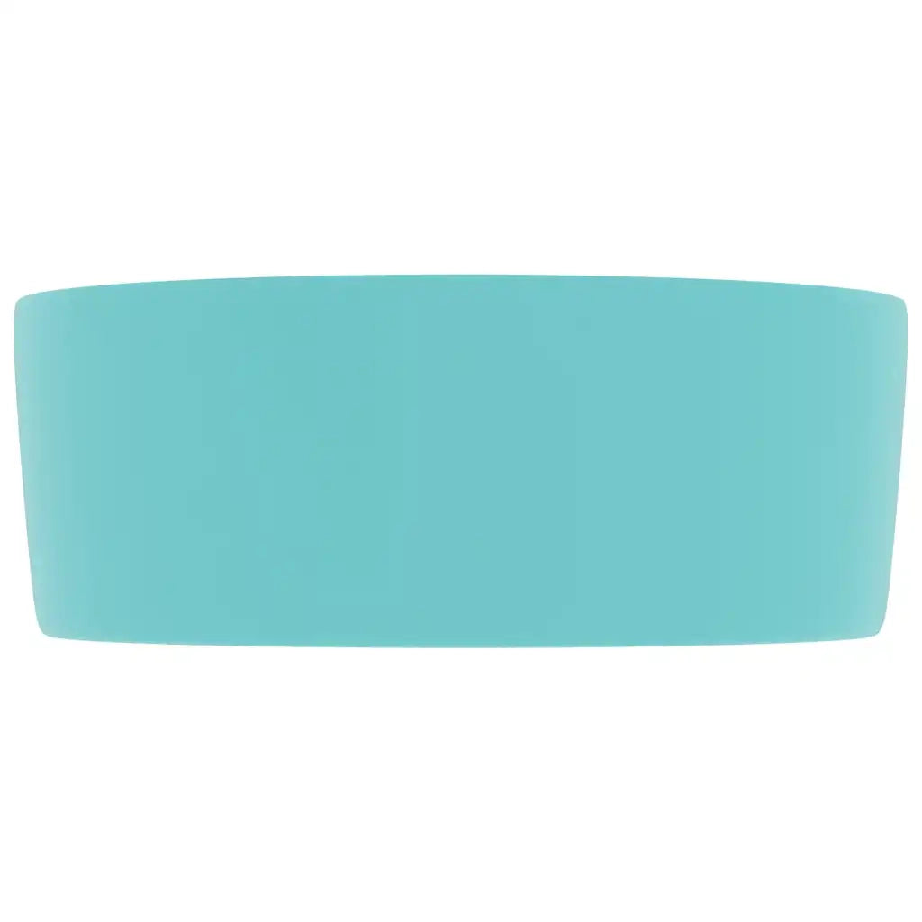 Lavandino Lusso Rotondo Verde Chiaro Opaco 40x15 cm in Ceramica