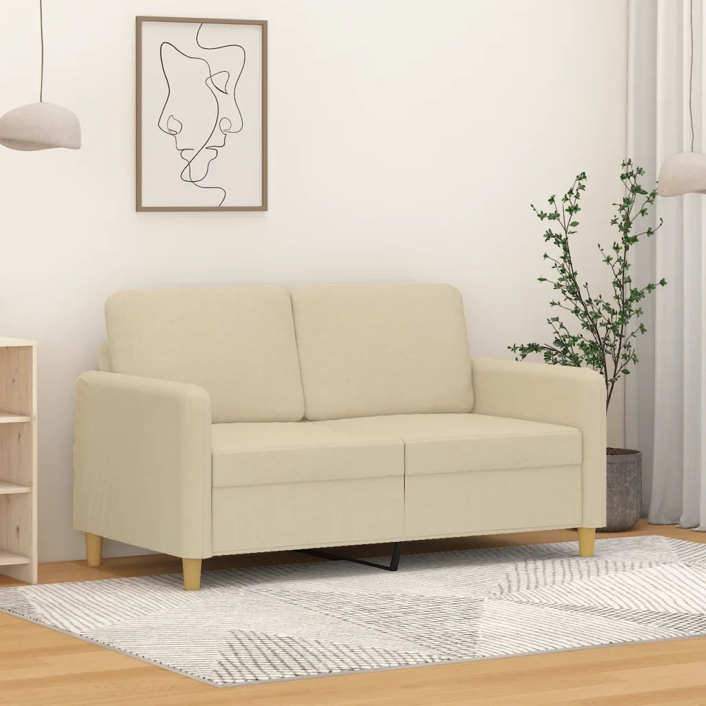Divano a 2 Posti Crema 120 cm in Tessutocod mxl 133343