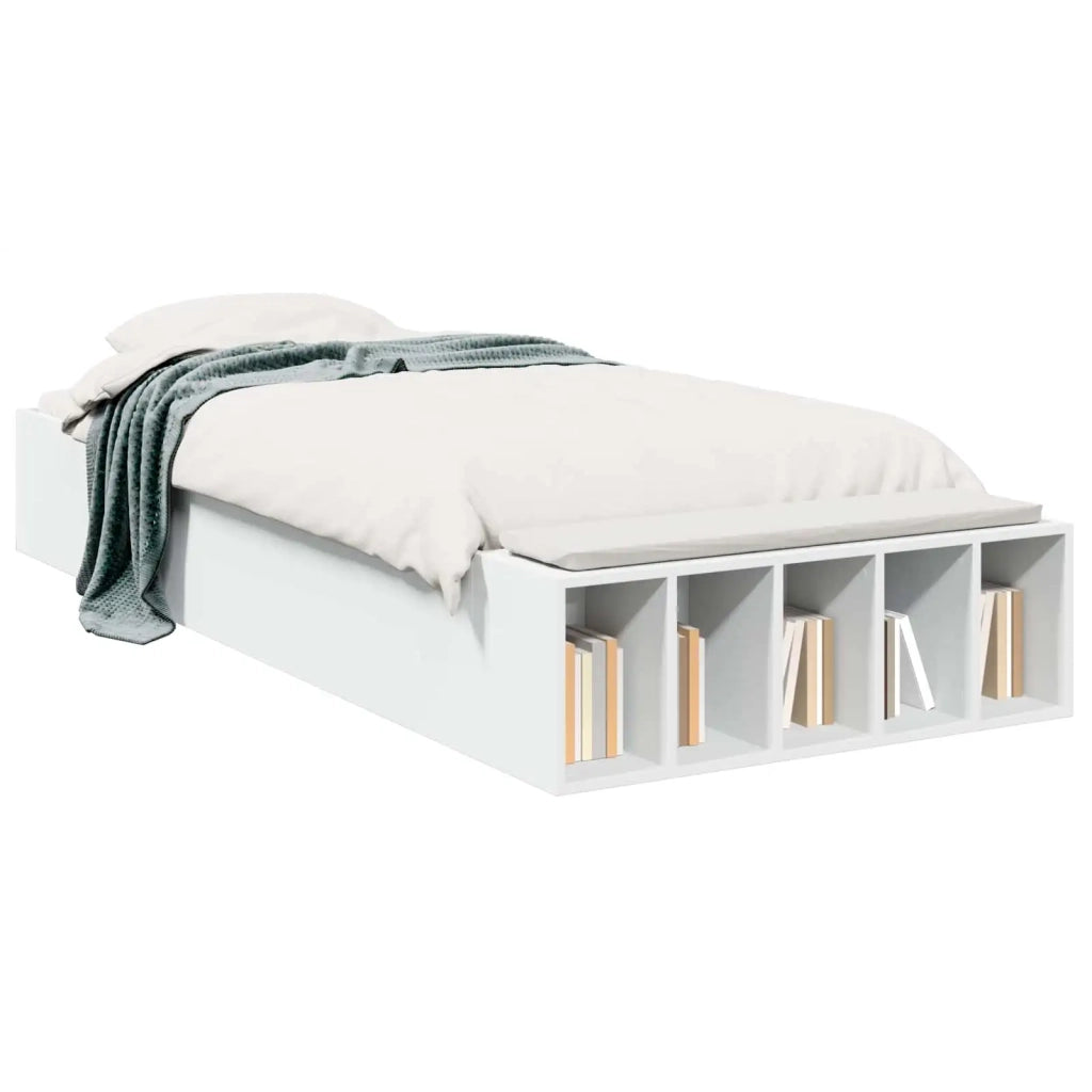 Telaio del letto con storage con lo scaffale Bianco 80 x 200 cm 3429557