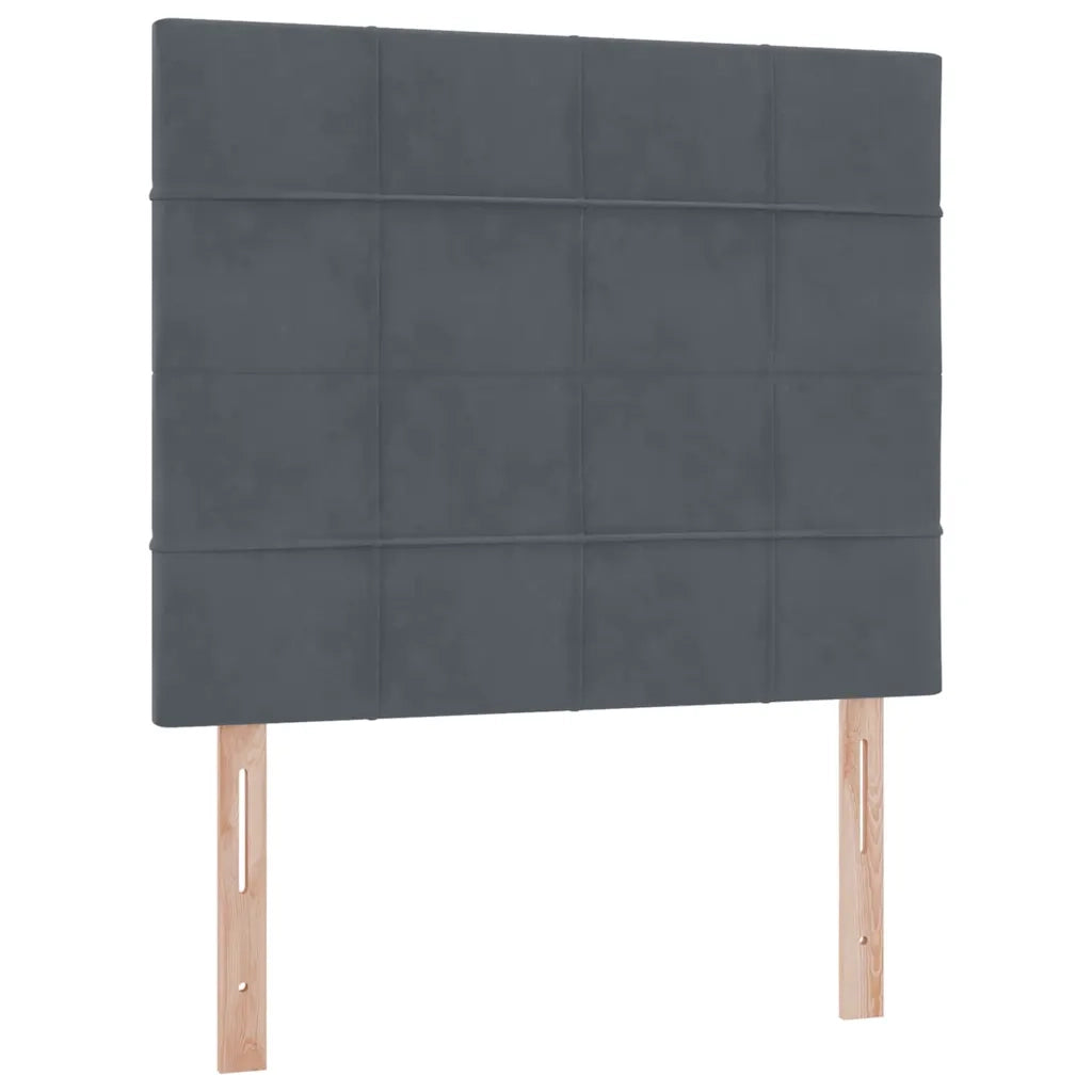 Letto con contenitore e materasso Grigio scuro 120 x 190 cm