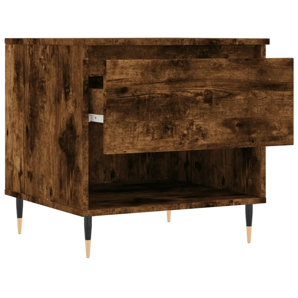 2 pz Tavolini salotto | Tavolino da caff¨¨ | Tavolino da Soggiorno Rovere Fumo 50x46x50 cm Legno Multistrato