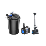 SunSun Kit ECO CPF fino a 10000 litri con filtro pressurizzato, UV-C , pompa a risparmio energetico e giochi d'acqua