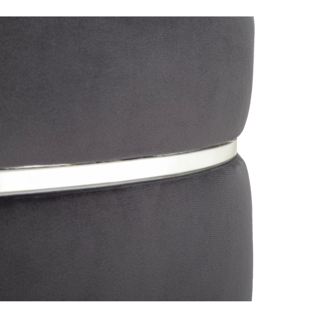 Sgabello Basso VKH457, Grigio, Legno, 35x35x40,5 cm