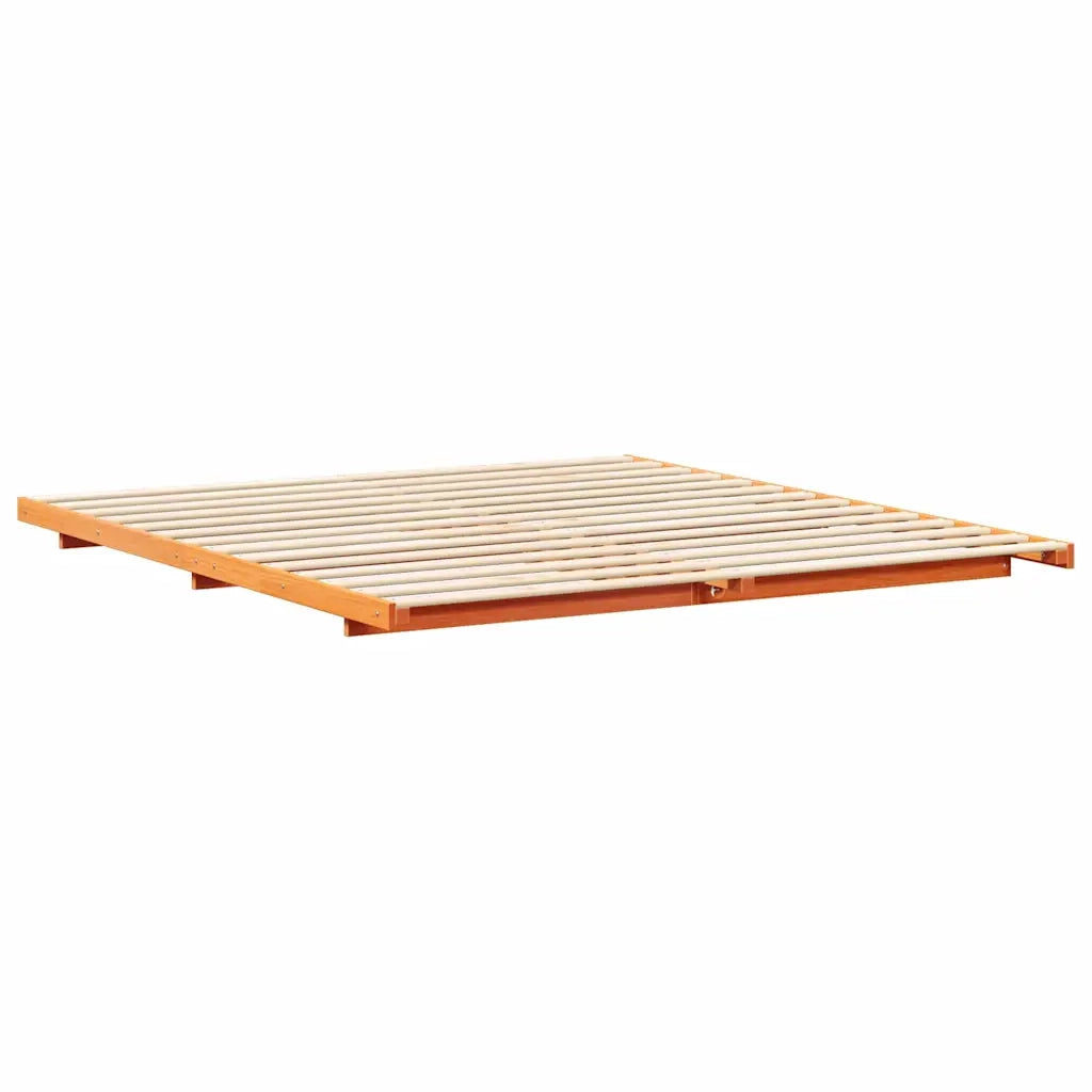 Struttura letto a terra Cera marrone 200 x 220 cm
