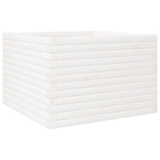 Fioriera rialzata per piante e fiori terrazza giardino 70 x 70 x 46 cm legno di pino massiccio bianco 02_0037819