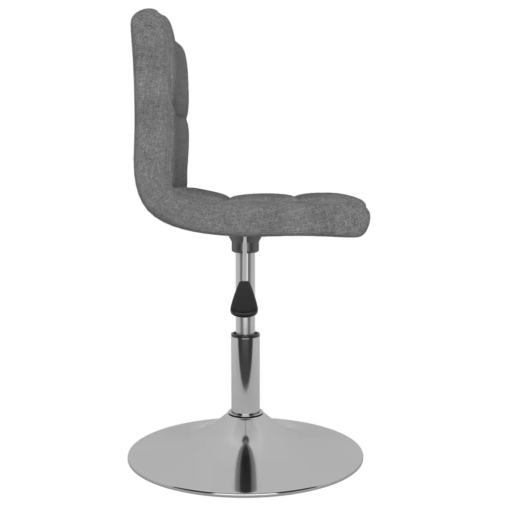 Sedie da Pranzo Girevoli 2 pz Grigio Chiaro in Tessuto 334209