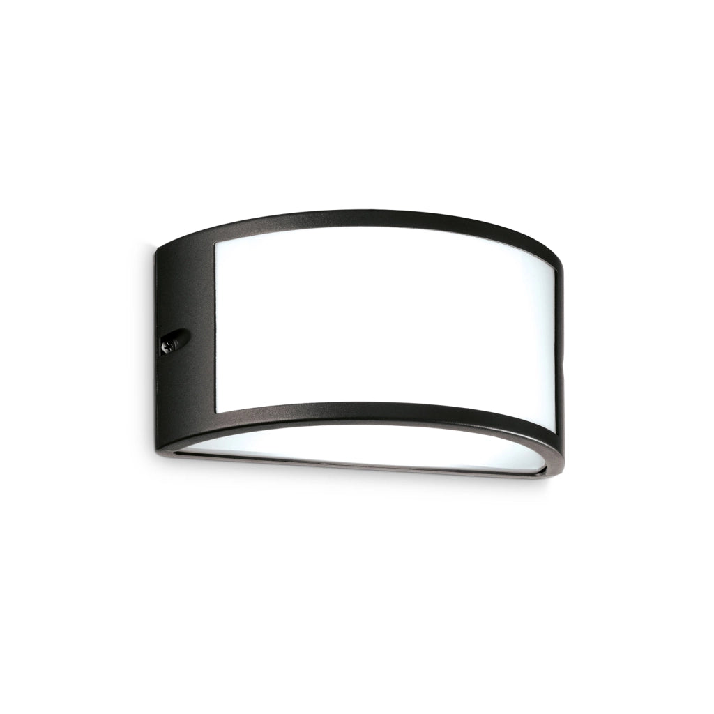 Applique Da Parete Contemporanea Rex Alluminio Nero E27 60W Ip44