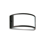 Applique Da Parete Contemporanea Rex Alluminio Nero E27 60W Ip44