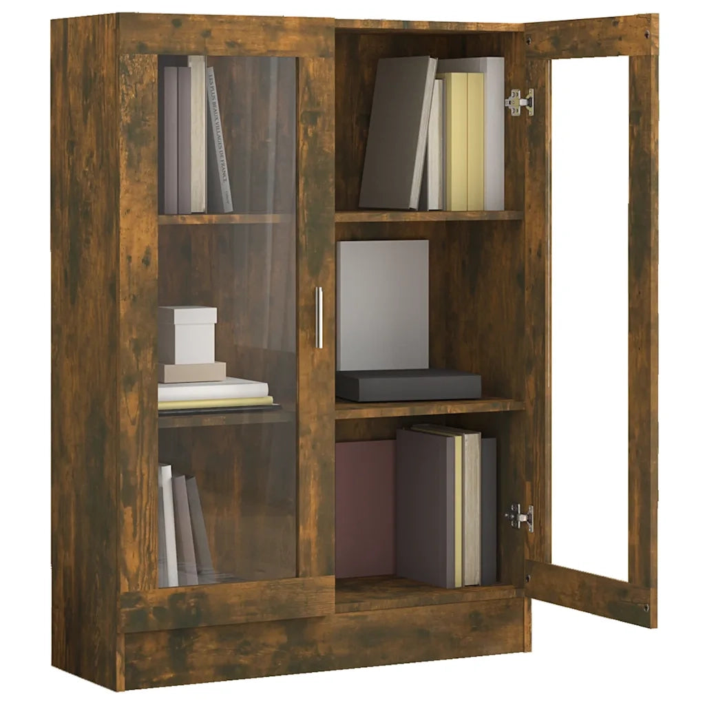 Mobile Vetrina Rovere Fumo 82,5x30,5x115cm in Legno Multistrato 815618