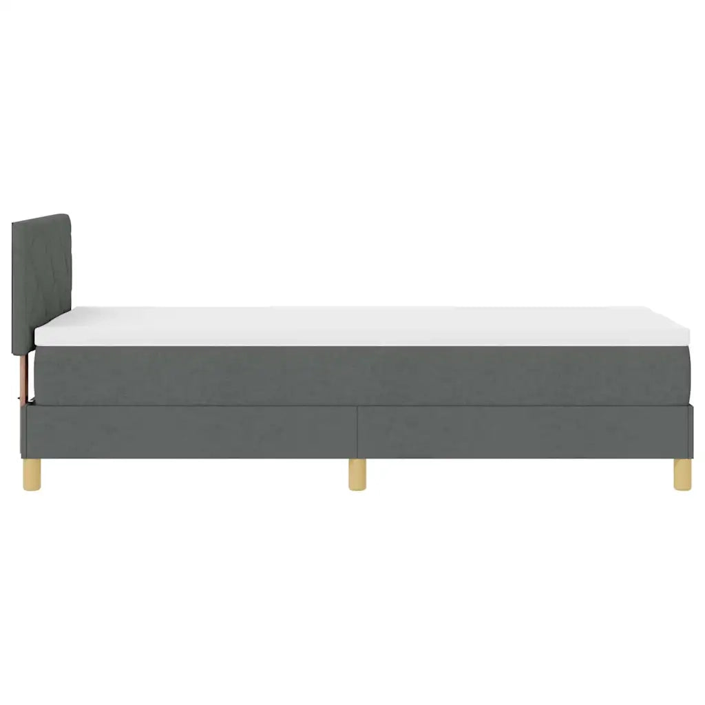 Letto a Sorgente LED Grigio scuro 80 x 200 cm Tessuto 3342472