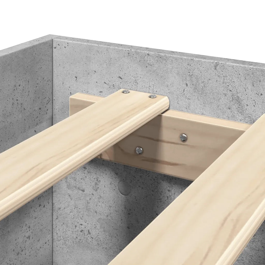 Giroletto Testiera Grigio Cemento 75x190 cm Legno Multistrato 3295621