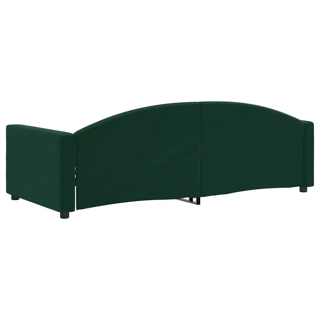 Letto singolo | Letto per adulti | Letto da Giorno Verde Scuro 90x200 cm in Velluto