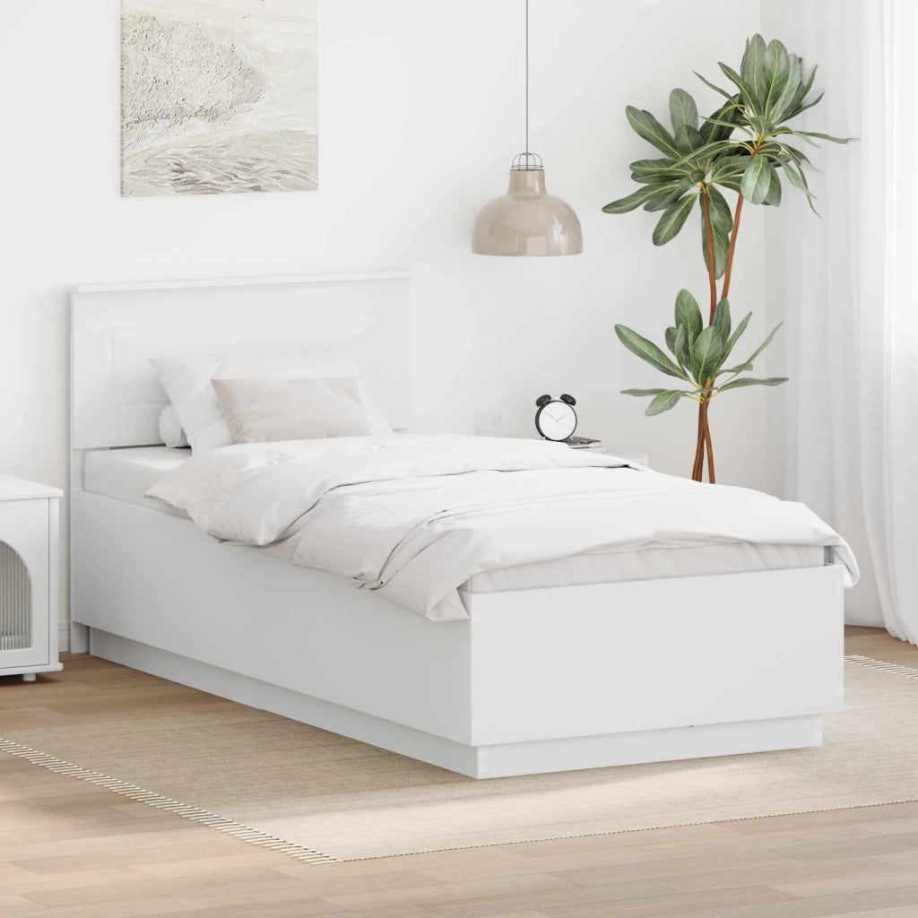 Struttura del letto Bianco 70 x 190 cm Legno multistrato