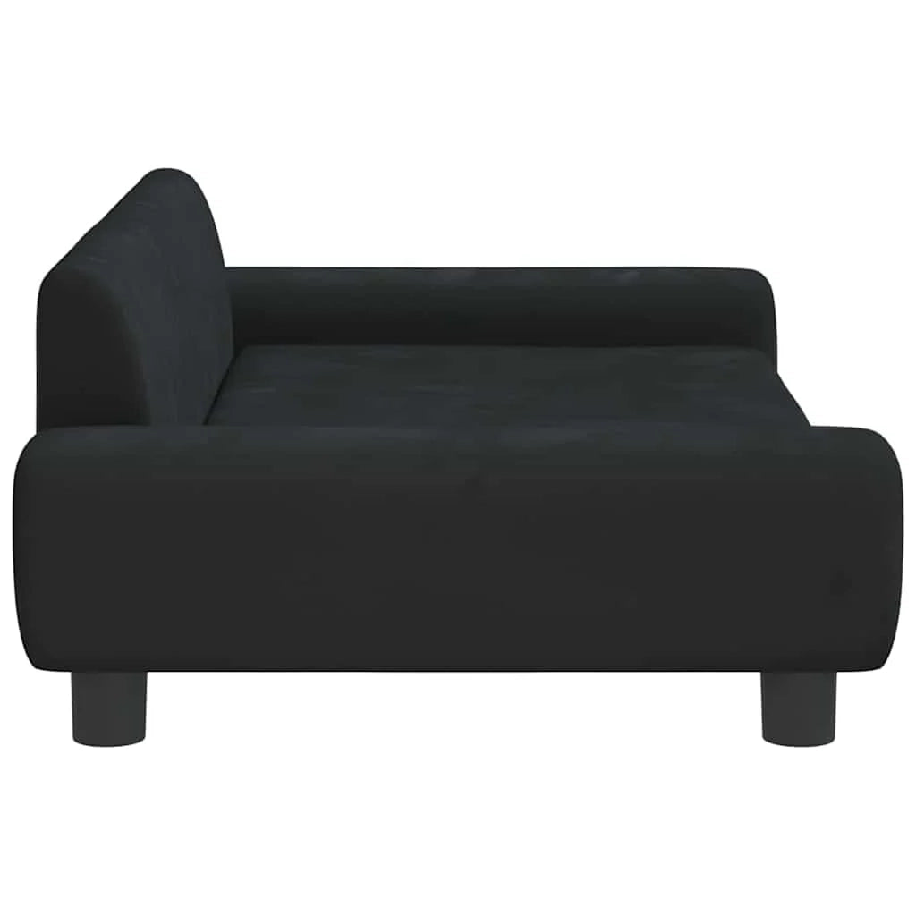 Cuccia per cani comoda 100 x 54 x 33 cm velluto nero 02_0042609