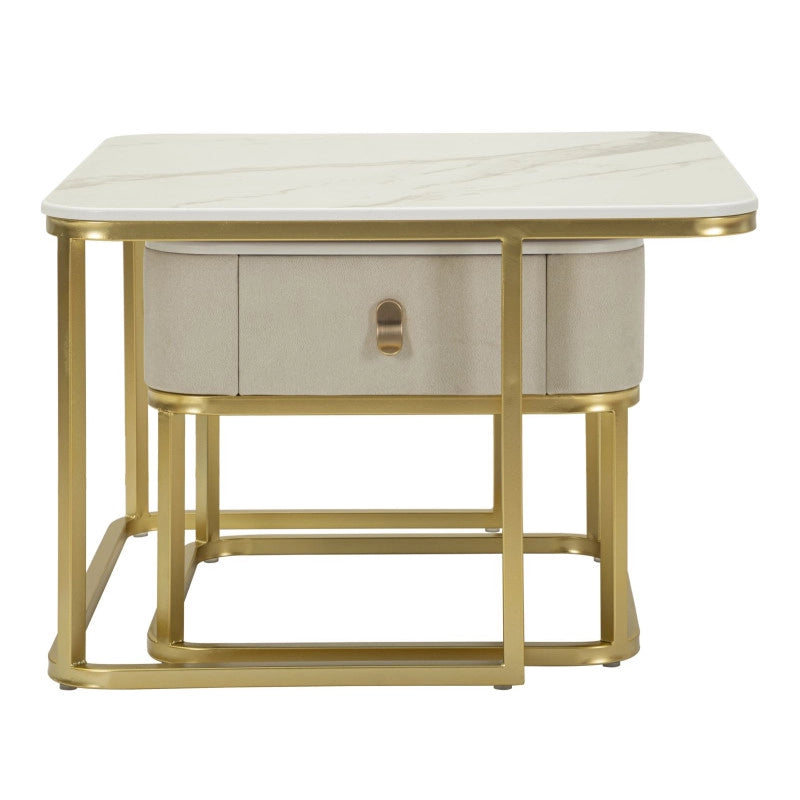 Tavoli Da Caffe' Beauty Coppia cm 70x70x48-50x50x43,5