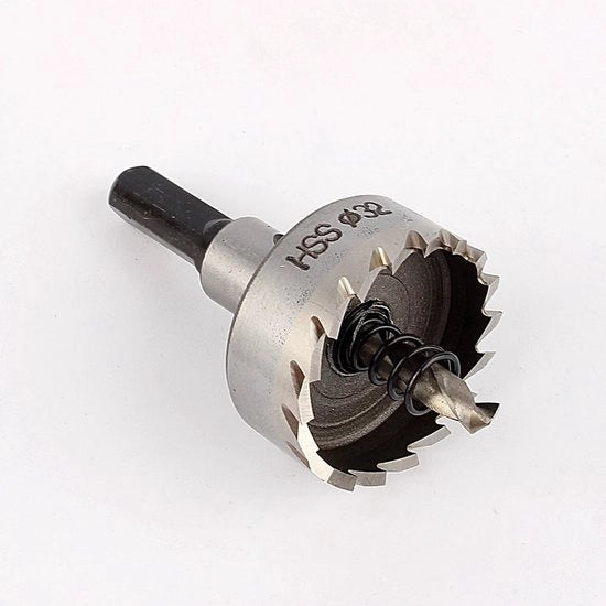 Gatenzaag 32mm HSS per Metalli per Fori Profondi per Acciaio Inox.