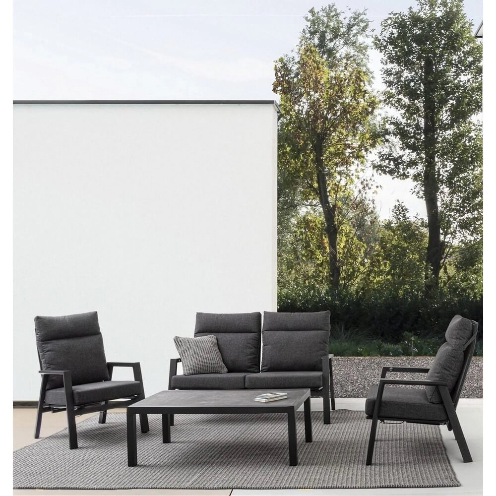 Tavolino da Giardino in Alluminio con Piano in Ceramica 120x70 - BREEZE