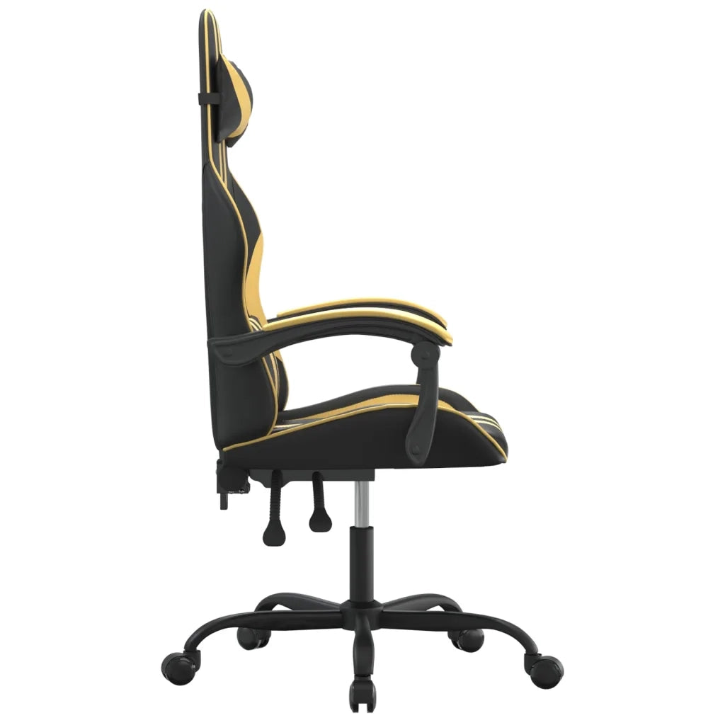 Sedia da Gaming Nera e Oro in Similpelle cod mxl 58694