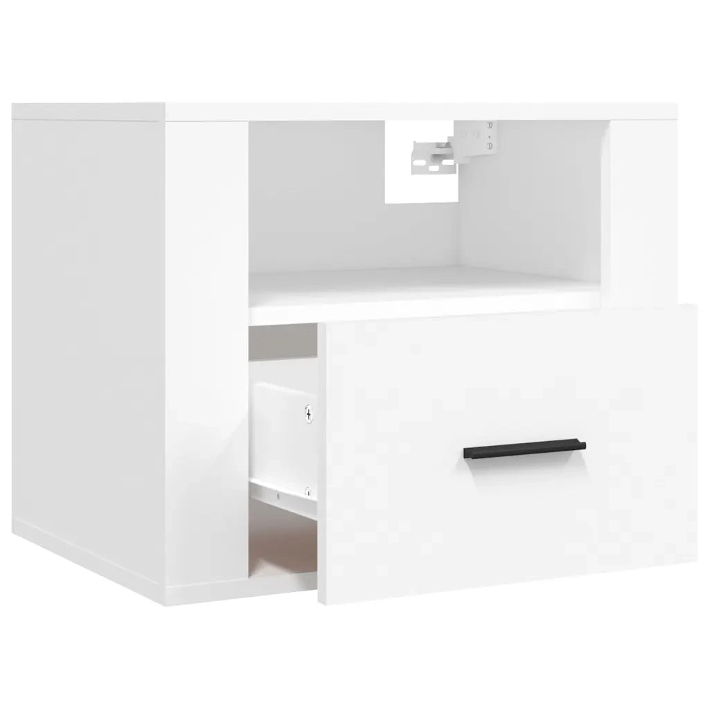 Comodini a Muro 2 pz-Set di 2 Tavolino da notte Bianchi 50x36x40 cm 882224