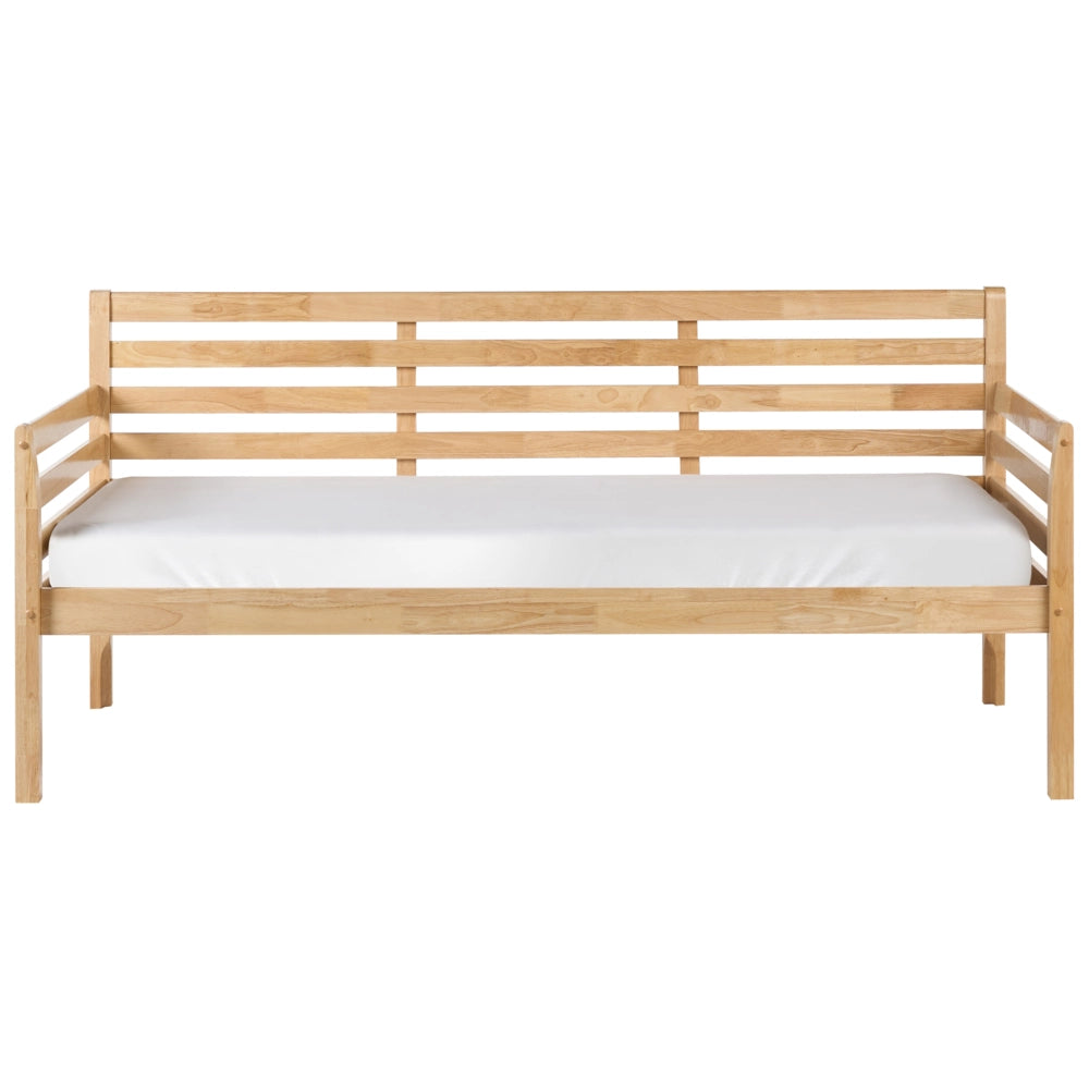 Divano letto in legno di gomma naturale singolo 90 x 200 cm con rete a doghe in stile moderno