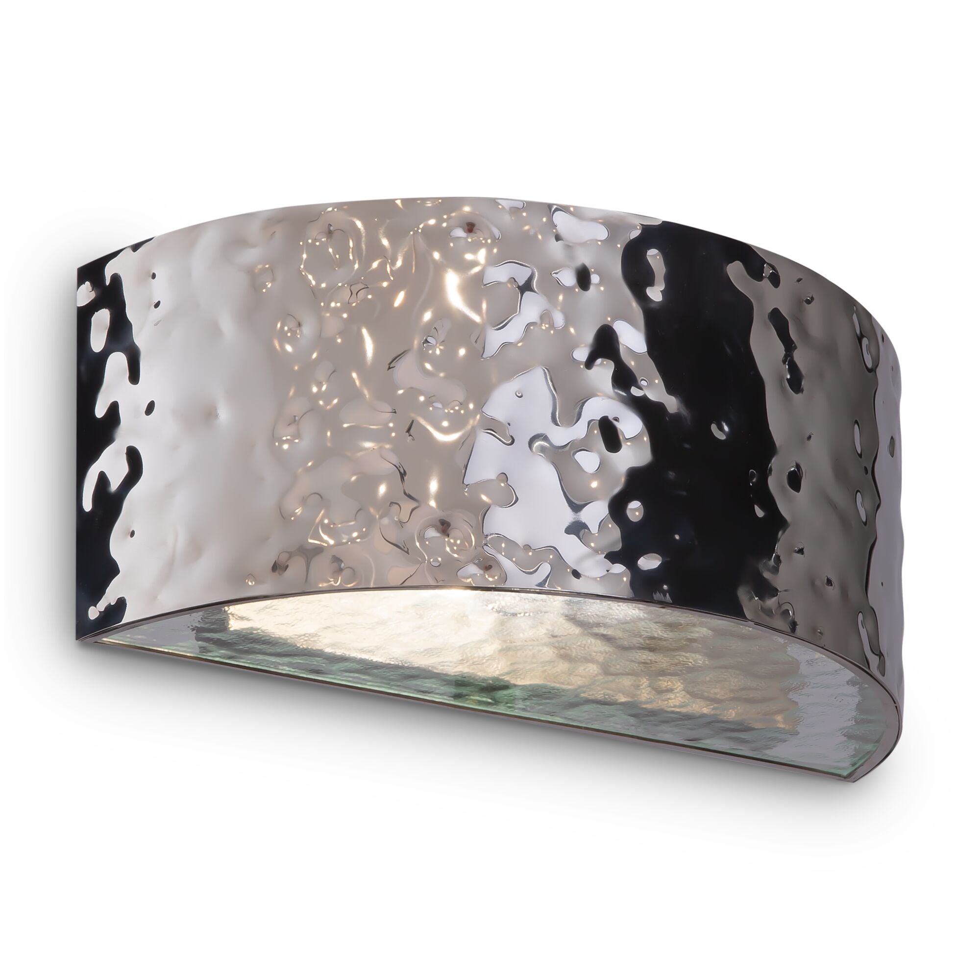 Lampada da parete Modern in Metallo Ripple Cromo