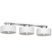 Plafoniera barra Luminex Marti bianca cromo metallo 3xE27